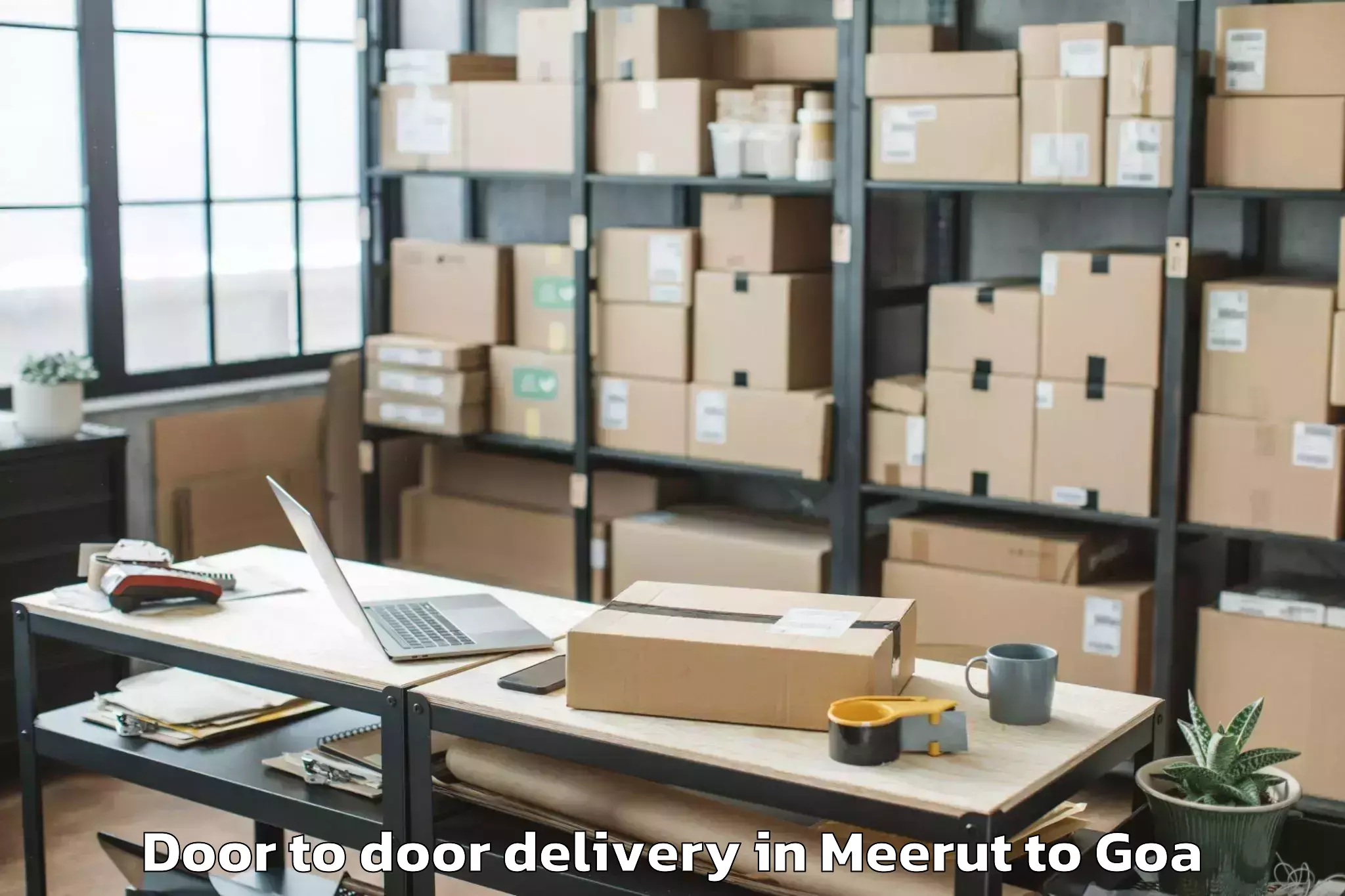 Reliable Meerut to Siolim Door To Door Delivery